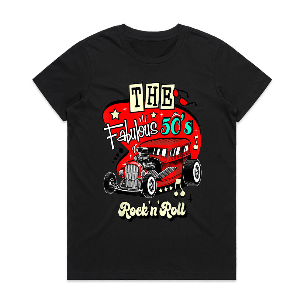 The Fabulous 50s Hot Rod Rock 'n Roll T-Shirt – Vintage Classic Car Tee