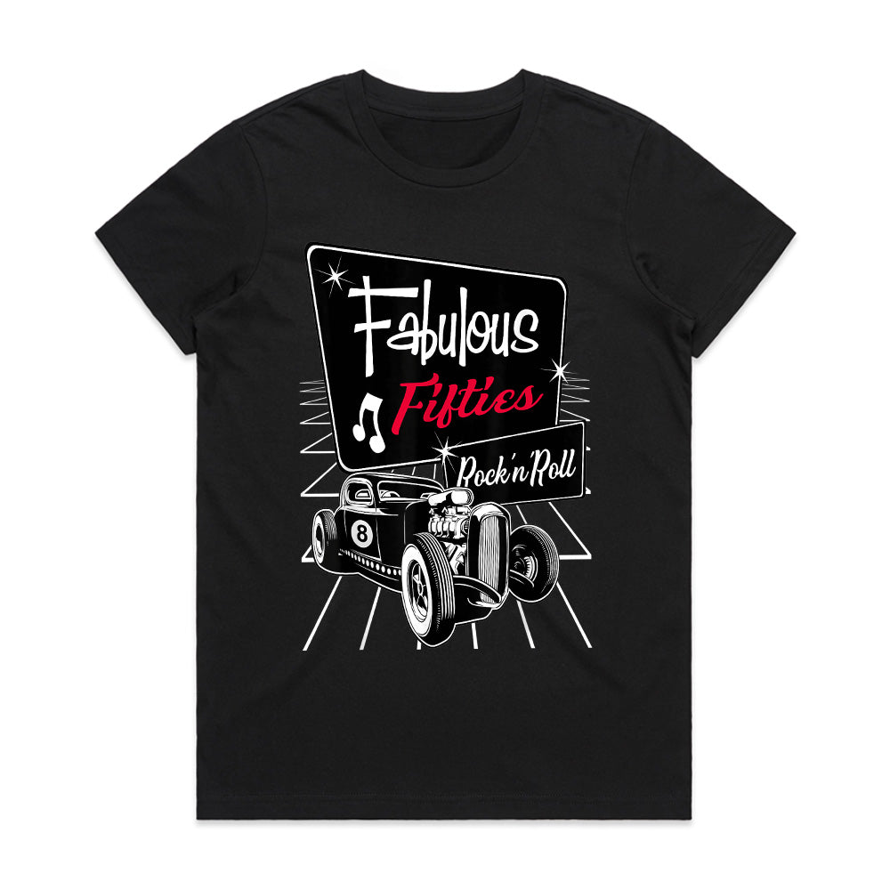 Fabulous 50s Rock & Roll Hot Rod T-Shirt – Retro Vintage Classic Car Tee