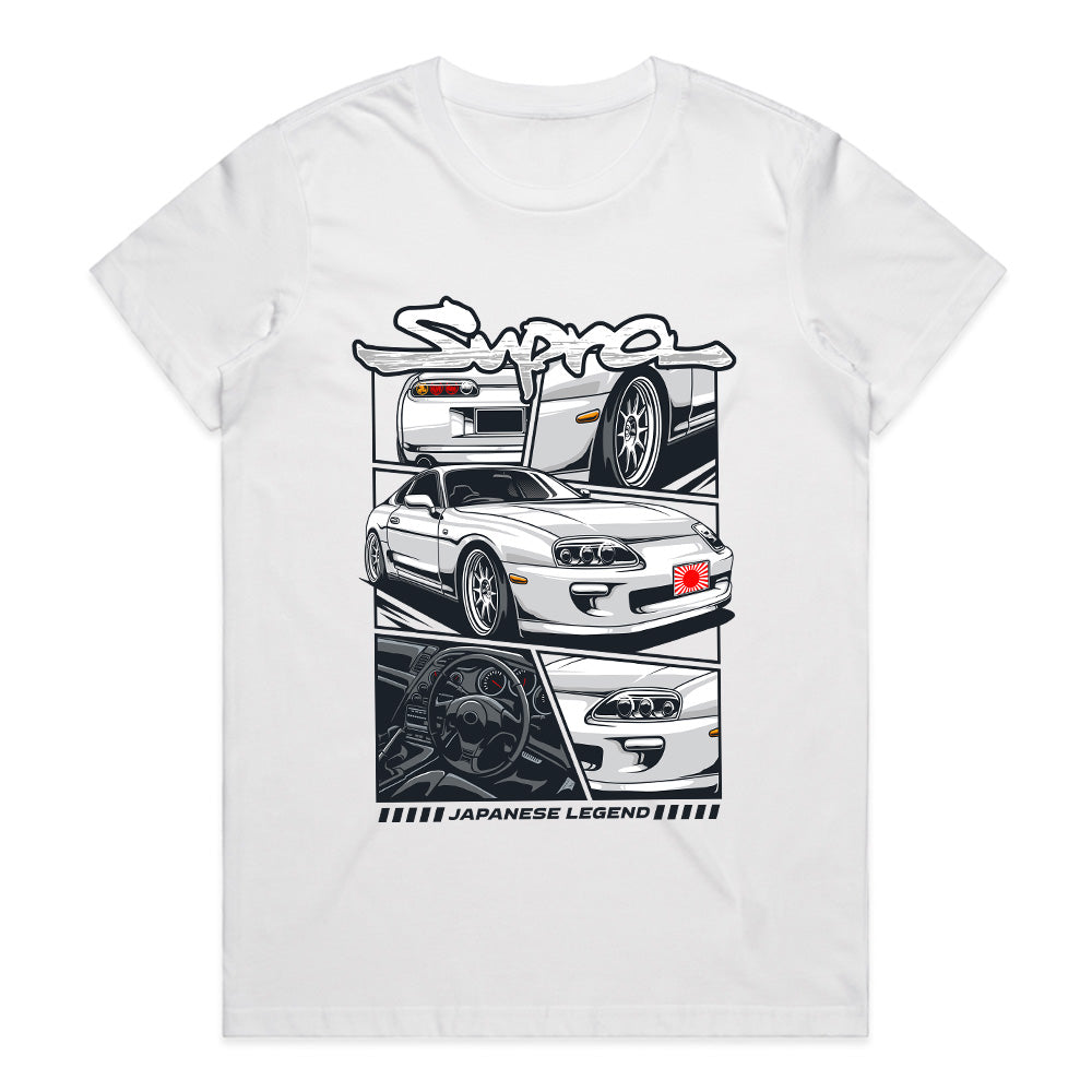 Toyota Supra A80 – Japanese Legend Manga-Style T-Shirt