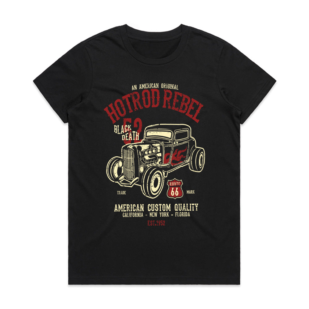 Hot Rod Rebel Route 66 T-Shirt – Vintage American Custom Car Tee