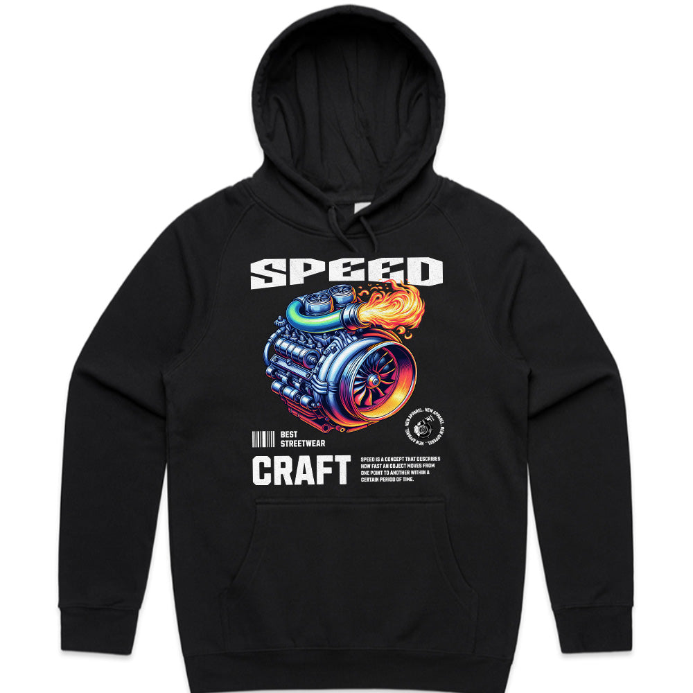 "Speed Craft" Turbo Engine Streetwear T-Shirt – Performance Power & Adrenaline