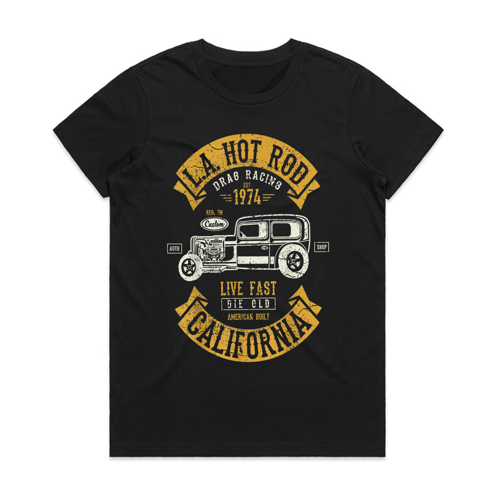 LA Hot Rod Drag Racing T-Shirt – Vintage 1974 California Custom Car Tee