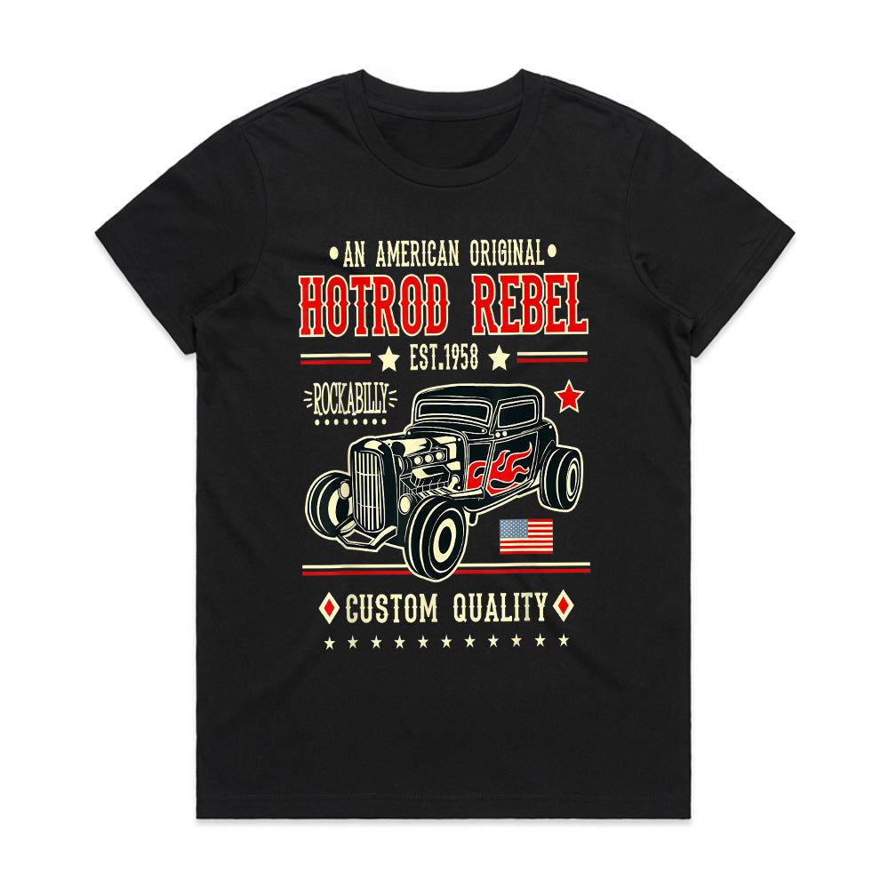 Hot Rod Rebel Vintage Rockabilly T-Shirt – Custom Quality 1958