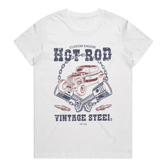 Hot Rod Vintage Steel T-Shirt – Custom Engine Classic Car Retro Design