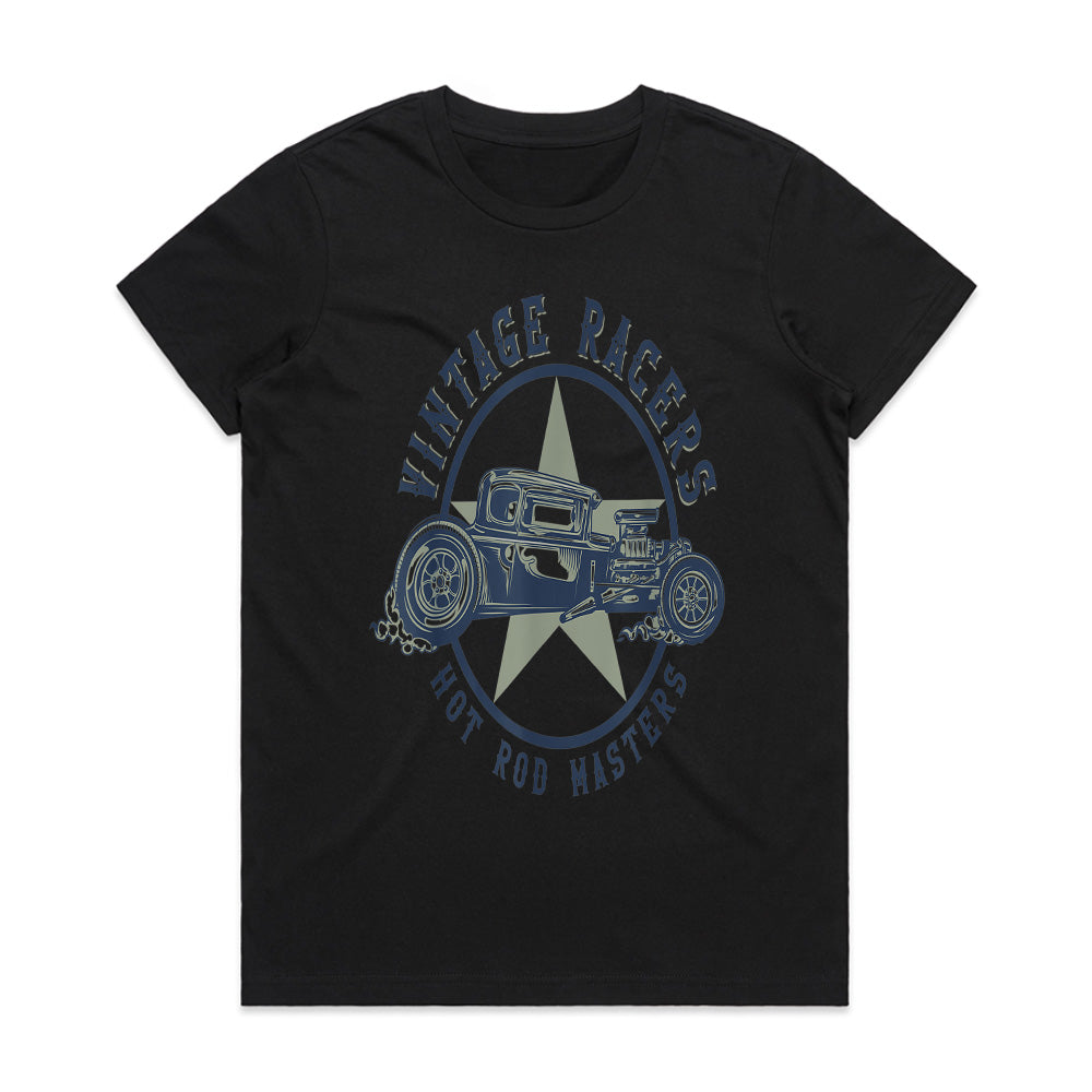 Vintage Racers Hot Rod Masters T-Shirt – Classic Old-School Drag Racing Design