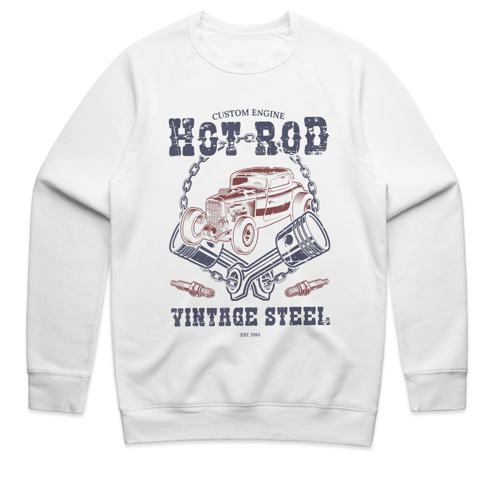 Hot Rod Vintage Steel T-Shirt – Custom Engine Classic Car Retro Design
