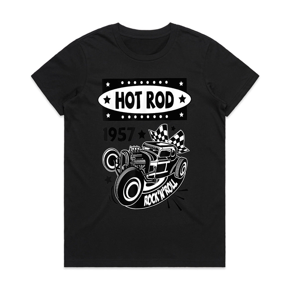 Hot Rod Rock 'N' Roll 1957 T-Shirt – Vintage 50s Classic Car Racing Design