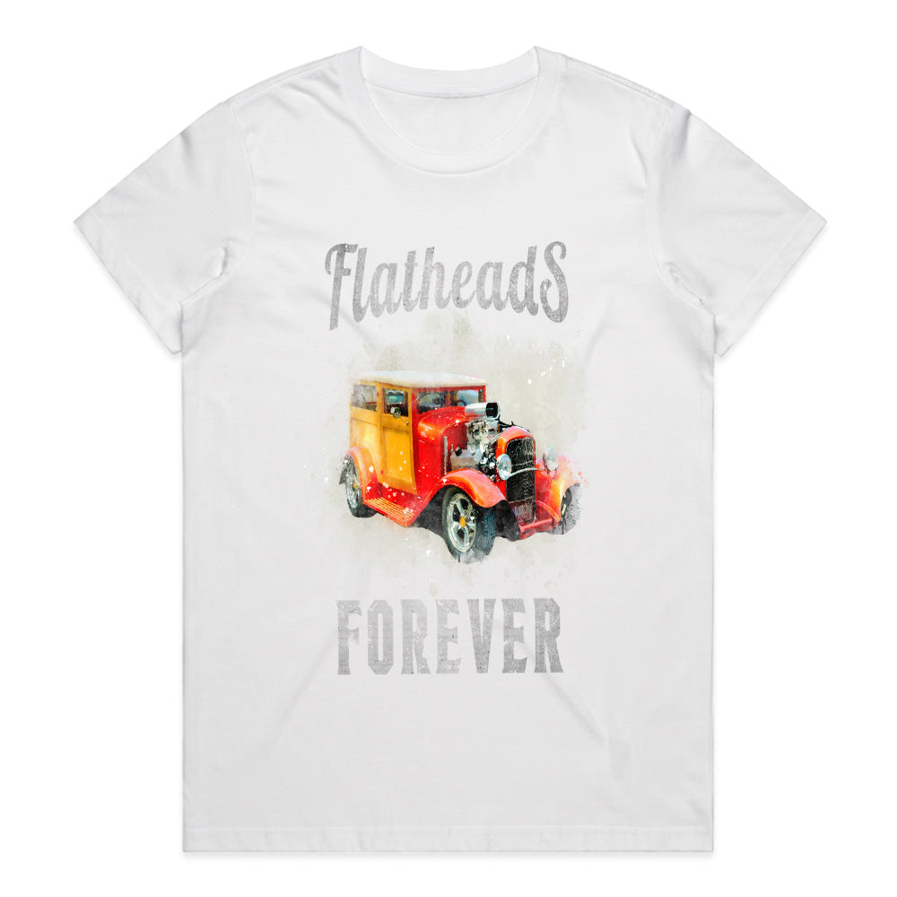 Flatheads Forever T-Shirt – Classic Hot Rod Vintage Car Enthusiast Tee