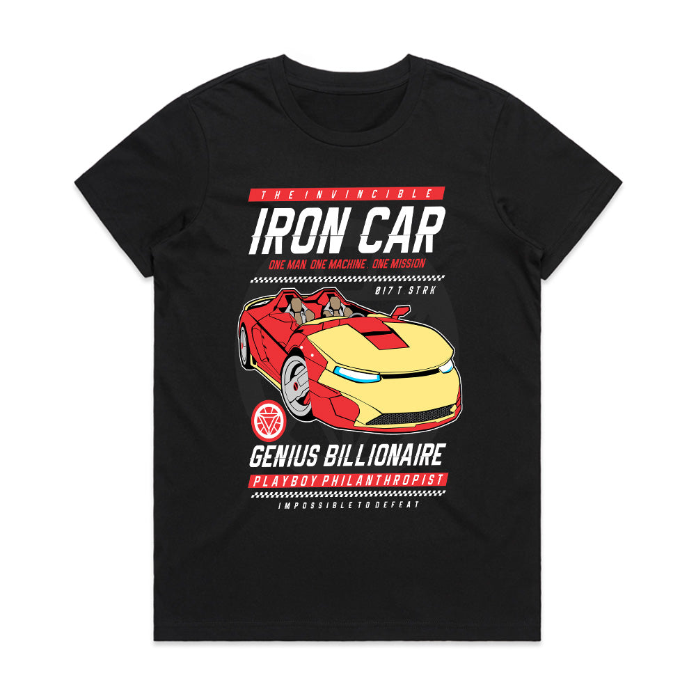 Iron Car T-Shirt – Genius, Billionaire, Playboy, Philanthropist Tribute