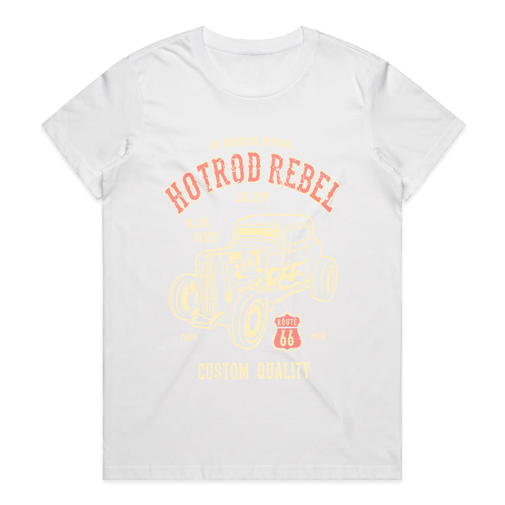 Hot Rod Rebel T-Shirt – Vintage Route 66 Classic Car Design