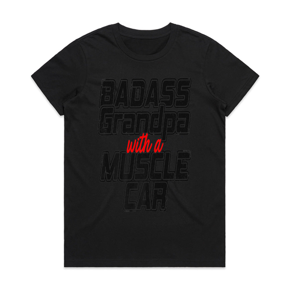 Badass Grandpa with a Muscle Car – Vintage Hot Rod Enthusiast T-Shirt