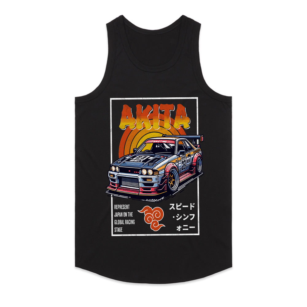 Akita Retro Drift Racing Tee – Japanese Street Style