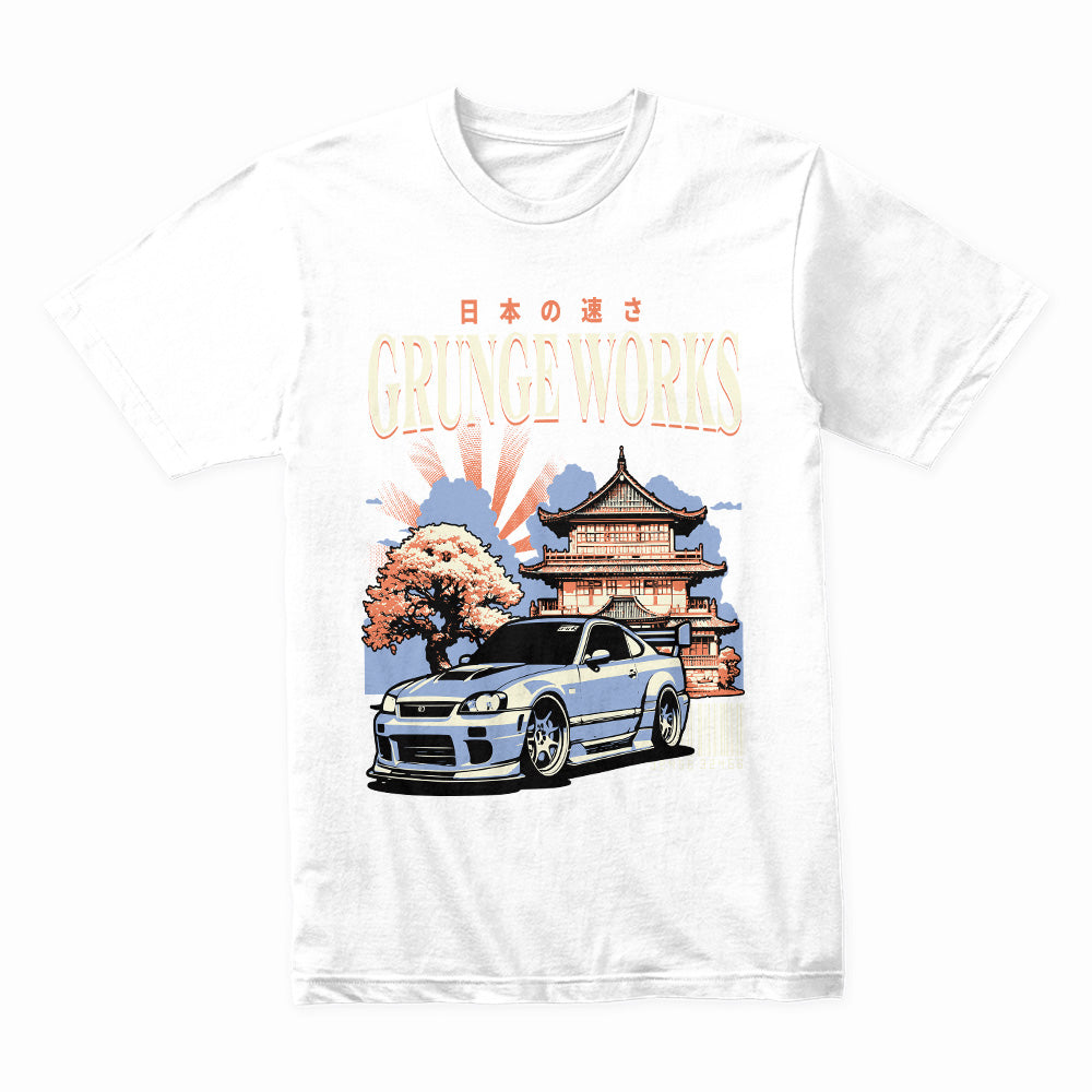 JDM Aesthetic "Grunge Works" T-Shirt – Japanese Street Racing Culture