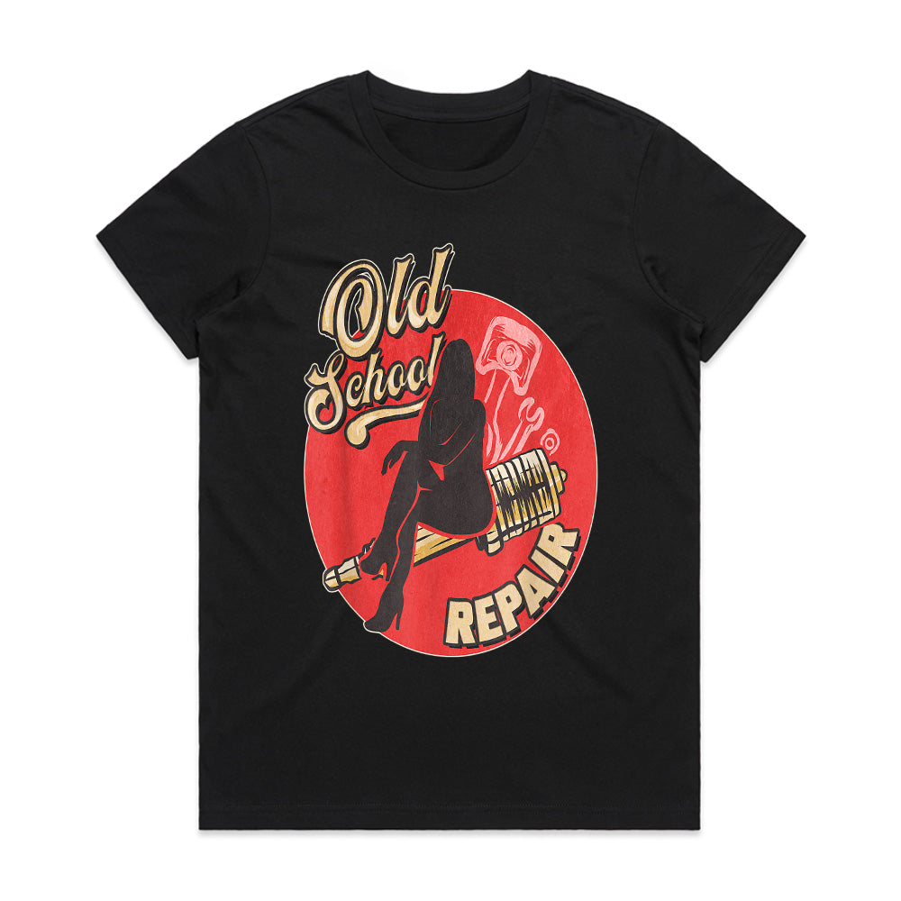 Old School Repair Hot Rod T-Shirt – Vintage Mechanic Classic Car Lover’s Tee