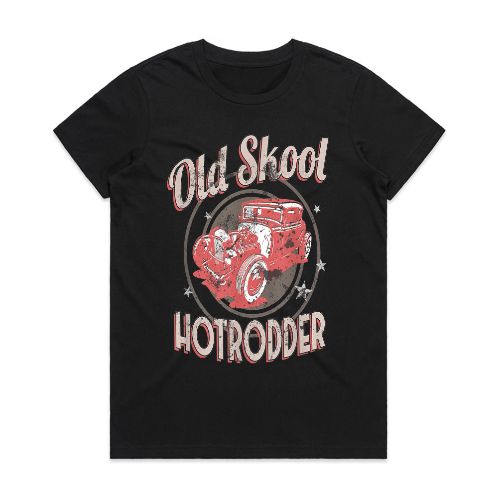 Old Skool Hot Rodder T-Shirt – Vintage Classic Car Enthusiast Tee