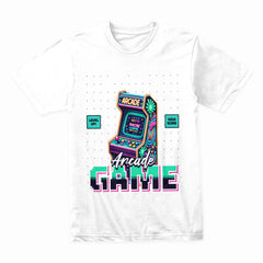 Retro Arcade Gamer T-Shirt – Neon Vintage Gaming Tee