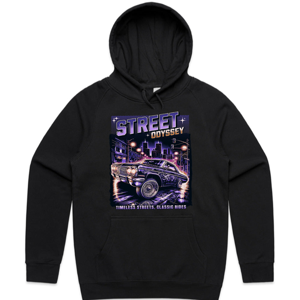 Street Odyssey – Timeless Streets, Classic Rides Graphic Tee