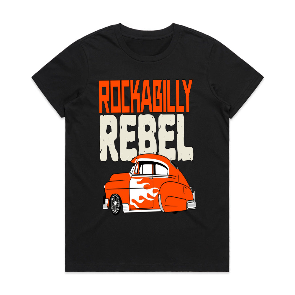 Rockabilly Rebel T-Shirt – Vintage Hot Rod Lowrider Classic Car Tee