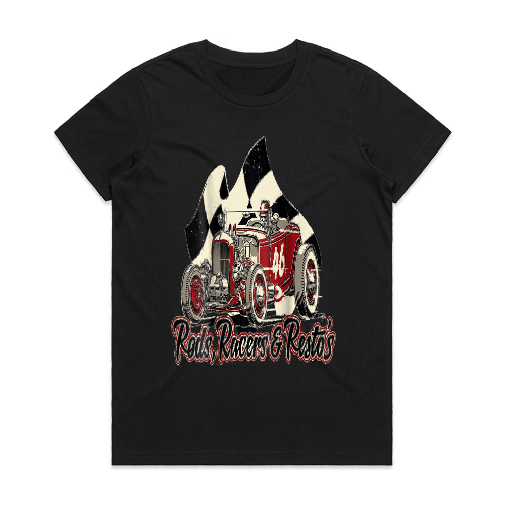 Rods, Racers & Resto’s T-Shirt – Vintage Hot Rod Racing Classic Car Tee