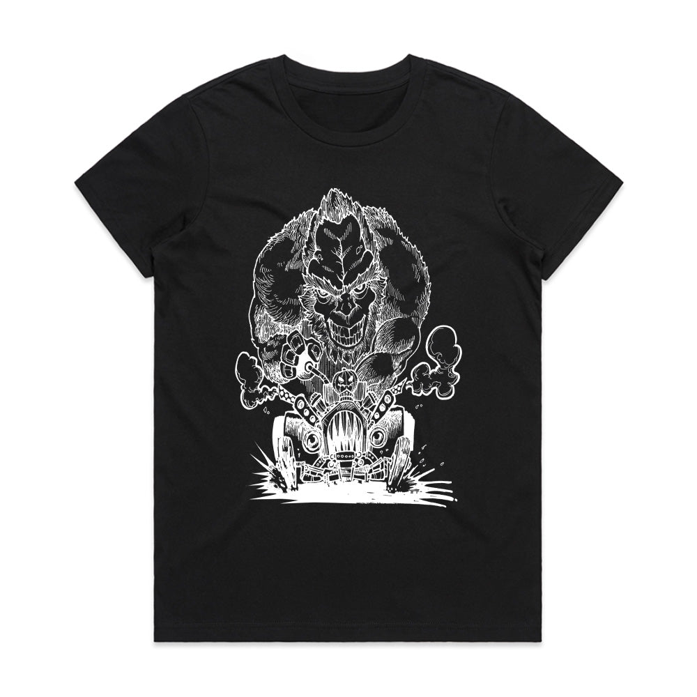 Sasquatch Hot Rod Racing T-Shirt – Vintage Rat Rod Beast Mode!