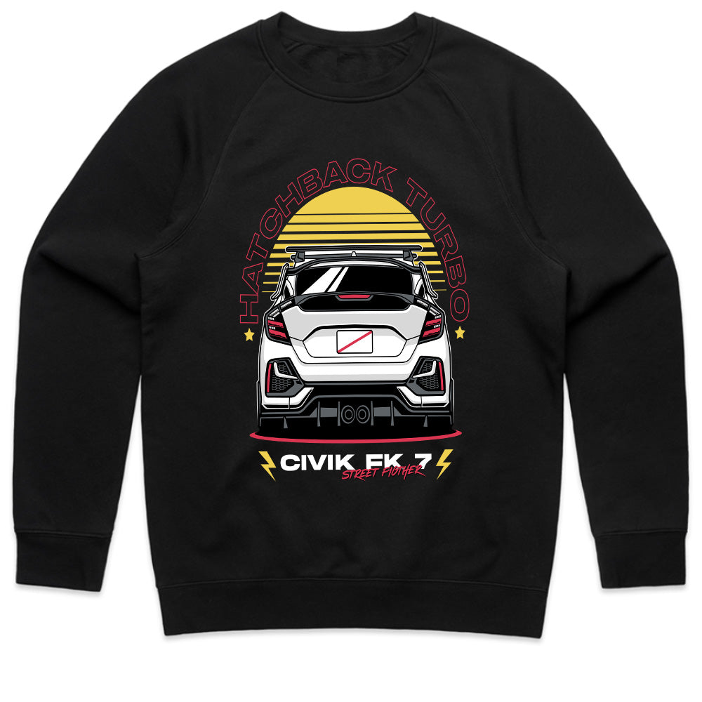 Hatchback Turbo Street Fighter – JDM Performance T-Shirt