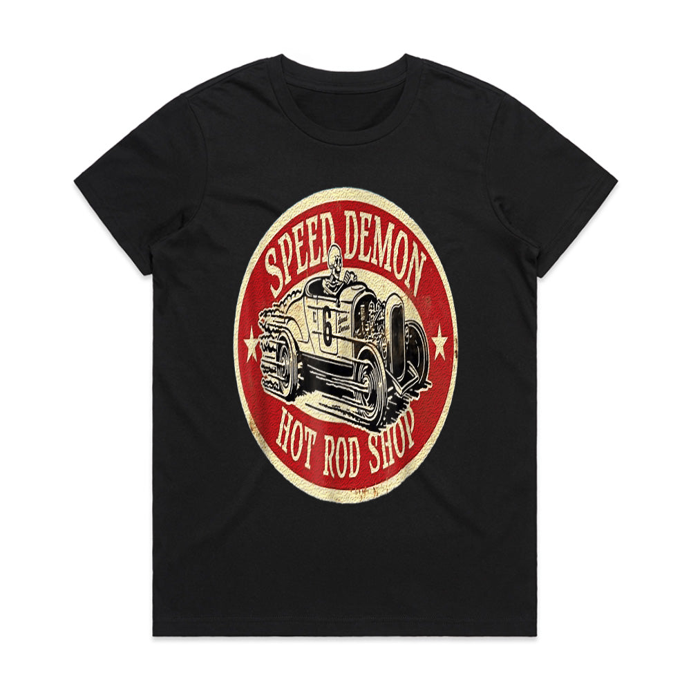 Speed Demon Vintage Hot Rod T-Shirt – Classic Racing Style!