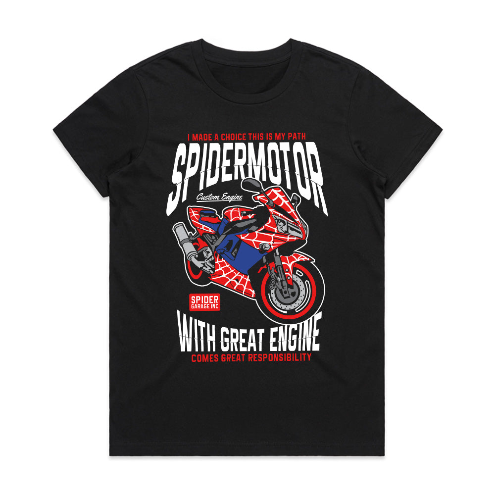 SpiderMotor T-Shirt – Web-Slinging Speed & Power!