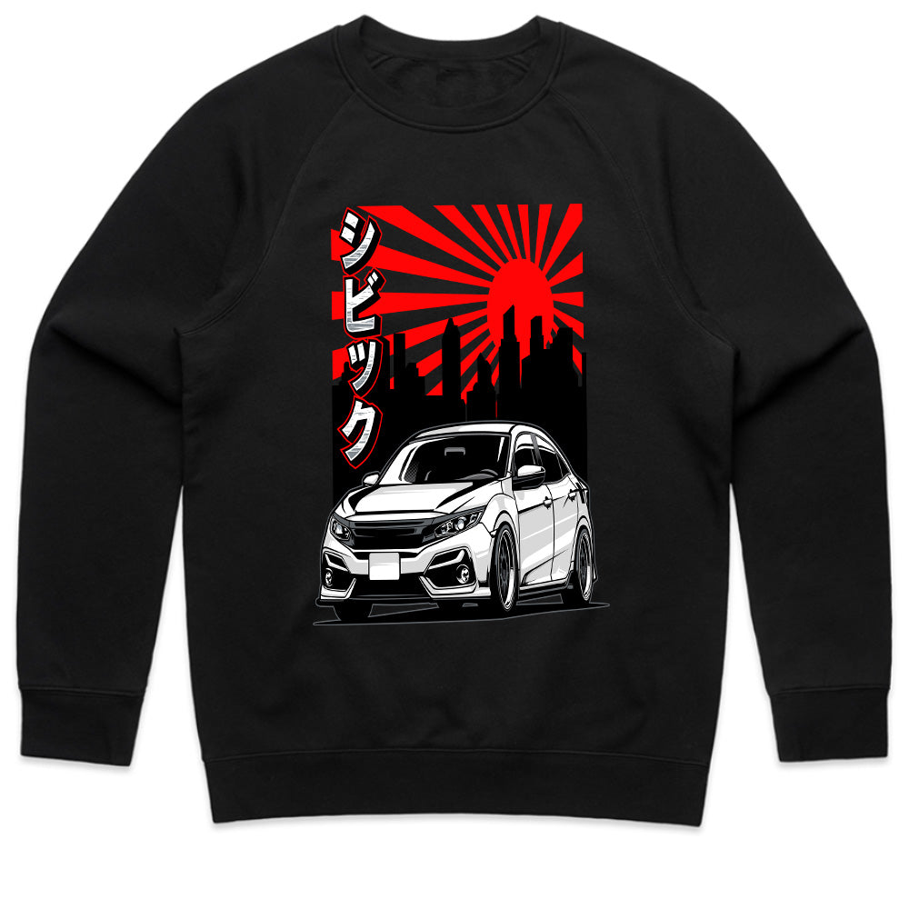 JDM Honda Civic Rising Sun – Premium Graphic T-Shirt