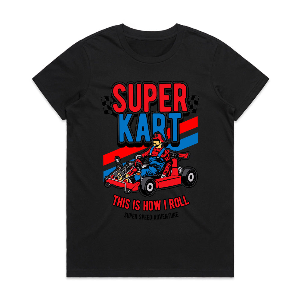 Super Kart Racing T-Shirt – Retro Gamer & Go-Kart Enthusiast Tee!