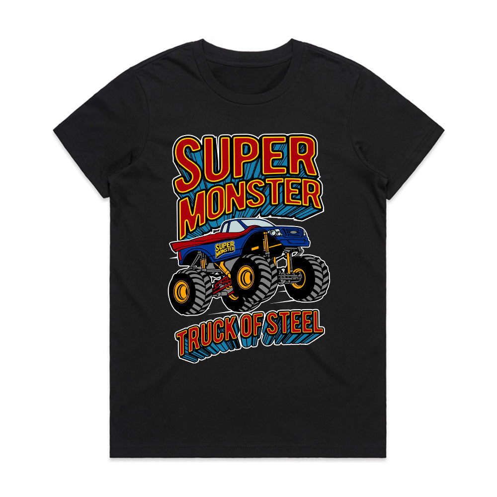 Super Monster Truck of Steel T-Shirt – Big Wheels, Big Thrills!