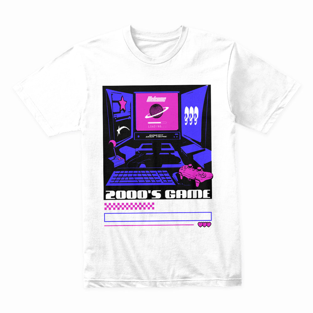 Retro 2000s Gaming T-Shirt - "Techno Nostalgia" Cyberpunk Aesthetic