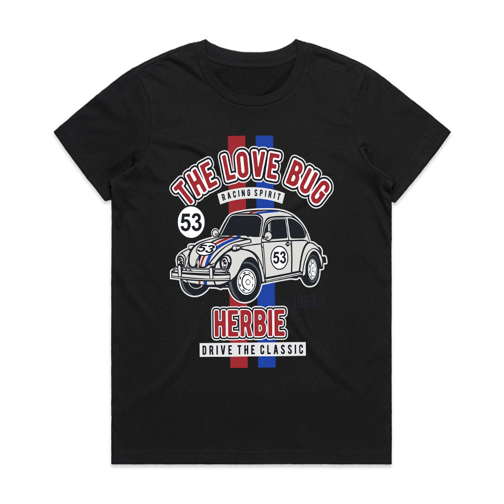 The Love Bug Herbie Racing T-Shirt – Classic VW Beetle Fan Tee!