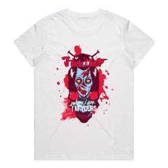 It Doesn't Matter Where I Am, I'm Yours" Horror-Themed T-Shirt – Creepy Zombie Skull Design
