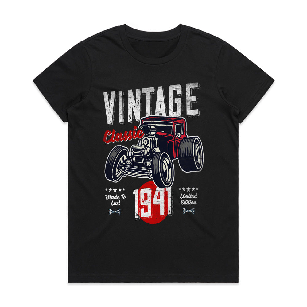 Vintage 1941 Classic Hot Rod T-Shirt – Retro Car Enthusiast Limited Edition Tee