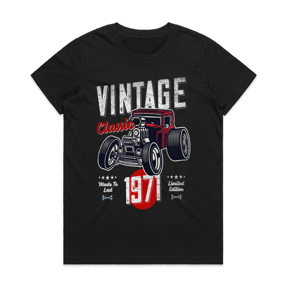 Vintage 1971 Classic Hot Rod T-Shirt – 50th Birthday Limited Edition Retro Muscle Car Tee