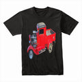 Vintage Red Hot Rod Pickup Truck T-Shirt – Classic Power & Style!