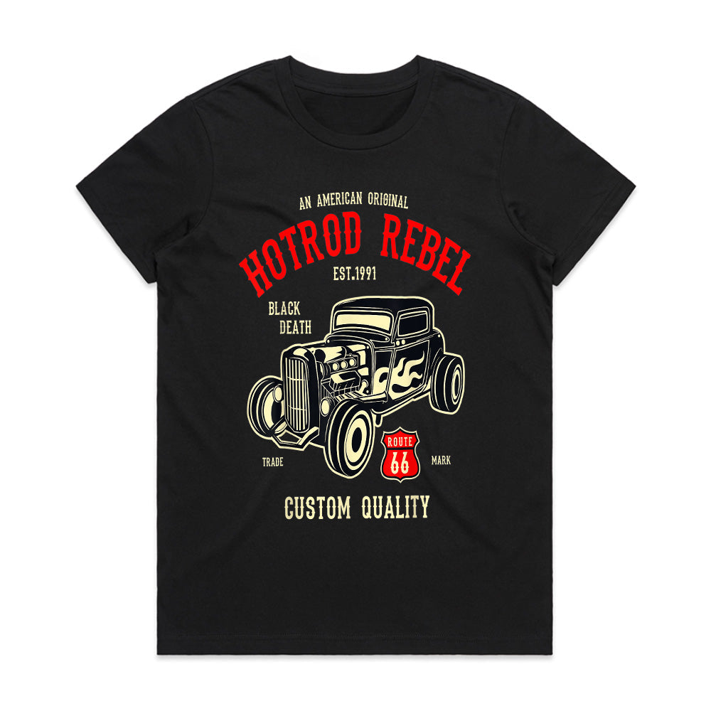Hot Rod Rebel Vintage T-Shirt – Classic Route 66 Muscle Car Tee!