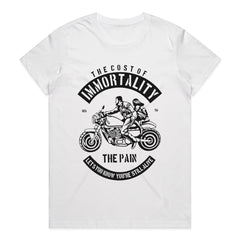 "The Cost of Immortality" Motorcycle T-Shirt – Biker Lifestyle & Freedom Design