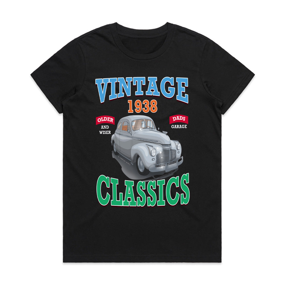 Vintage 1938 Classics T-Shirt – Timeless Car Enthusiast Tee!