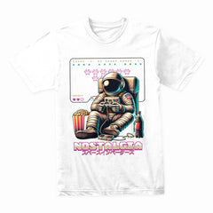 Retro Astronaut Gamer T-Shirt – "Nostalgia Space Invaders" Arcade Tee