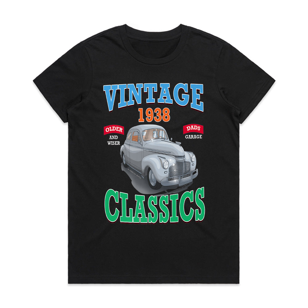 Vintage 1938 Classic Car T-Shirt – Timeless Automotive Style