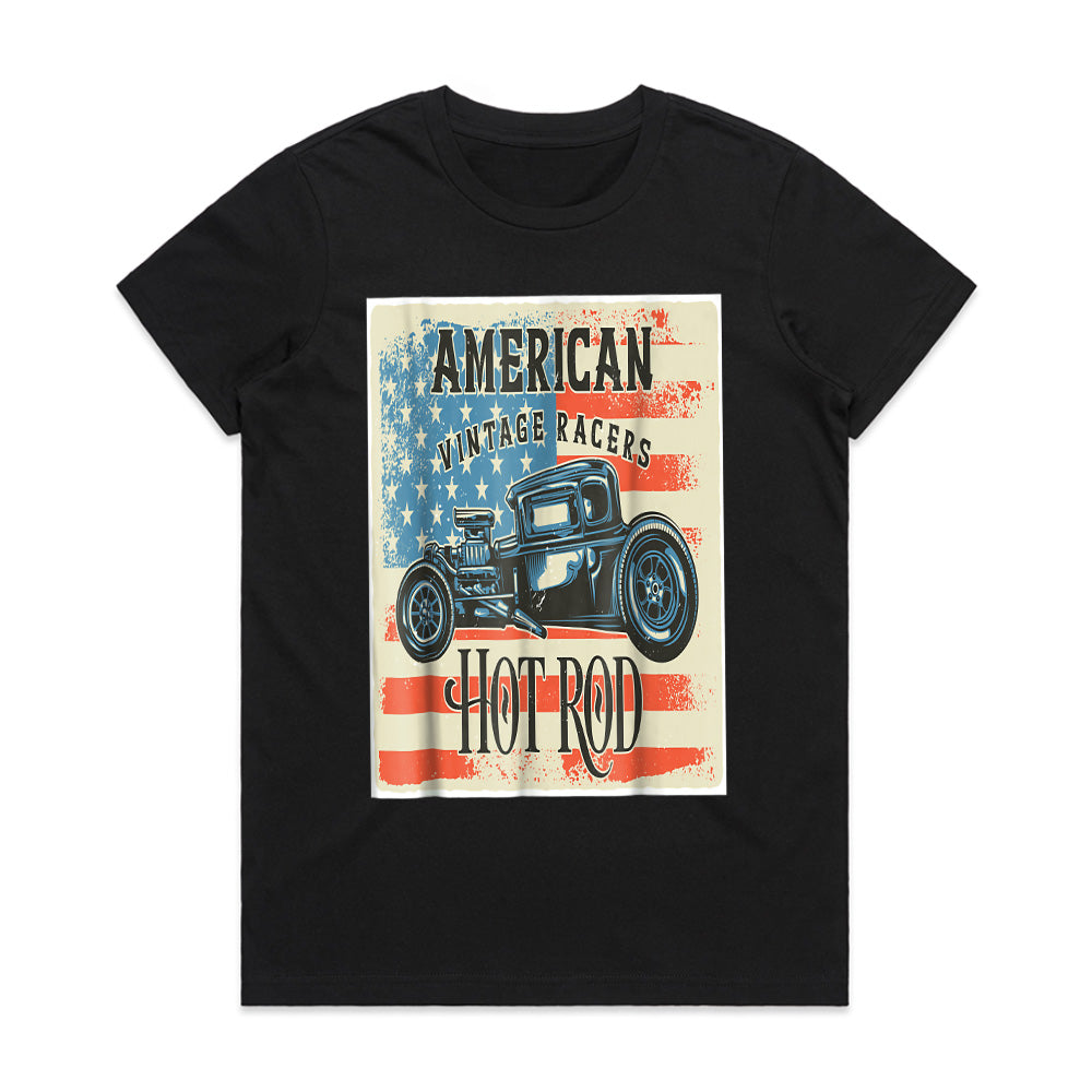 American Vintage Racers – Hot Rod Classic Car T-Shirt