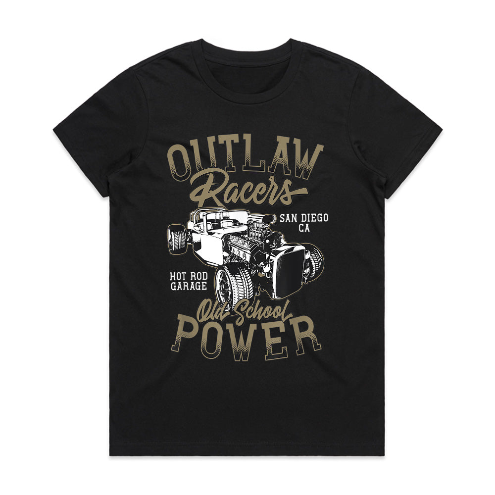 Outlaw Racers – Vintage Hot Rod Garage Old School Power T-Shirt