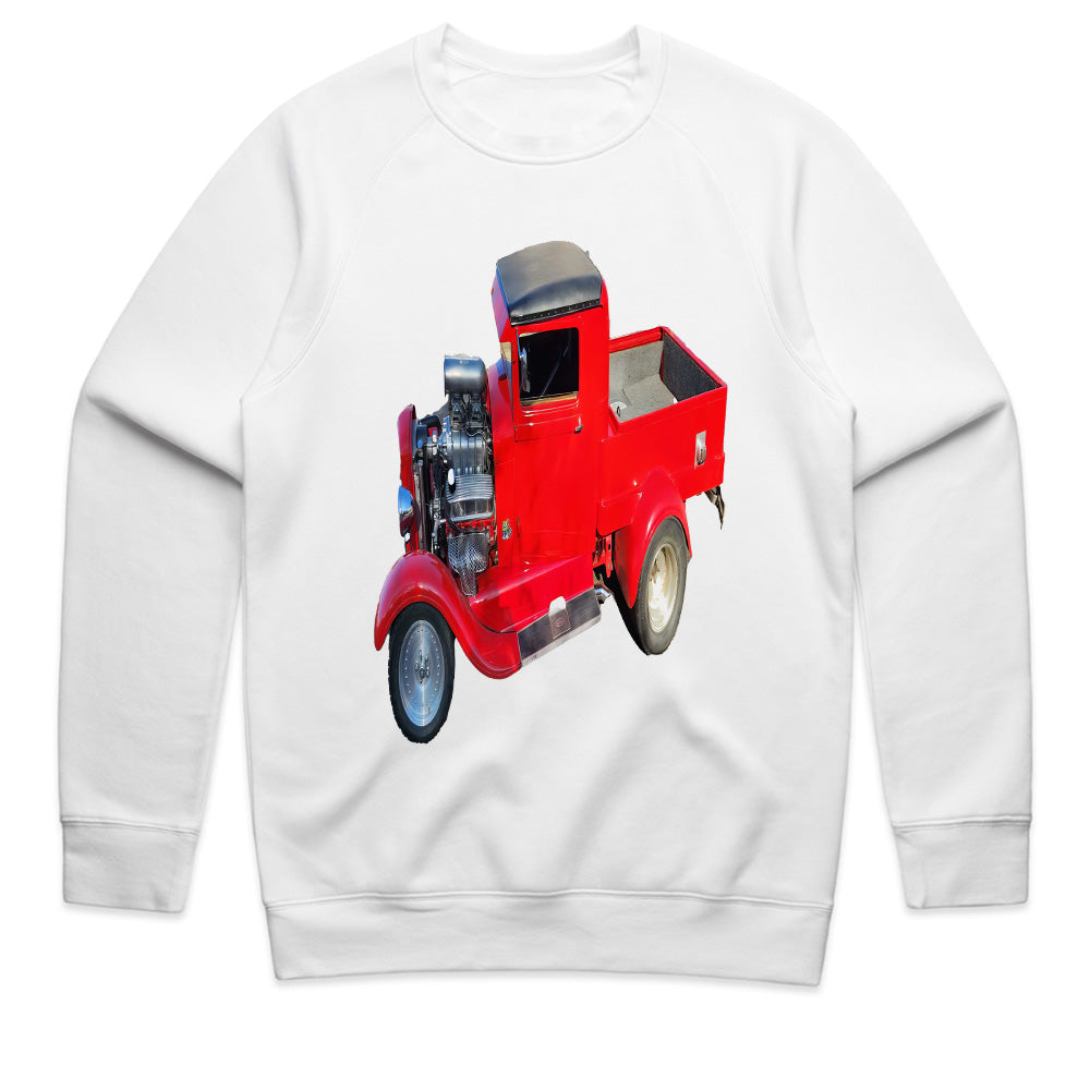 Vintage Red Hot Rod Pickup Truck T-Shirt – Classic Power & Style!