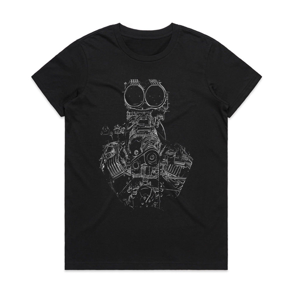 Blown V8 Engine Blueprint – Vintage Hot Rod T-Shirt