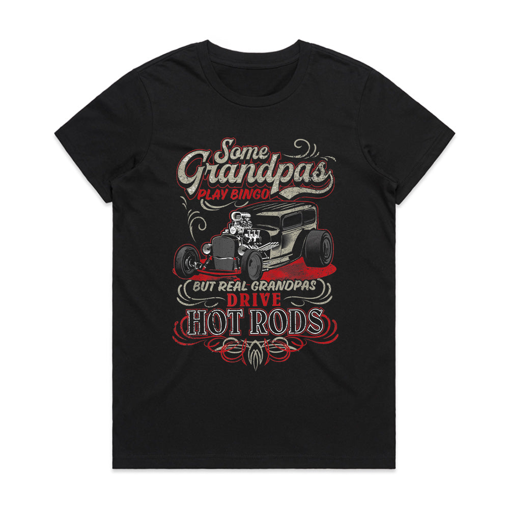 Real Grandpas Drive Hot Rods – Vintage Car Enthusiast T-Shirt