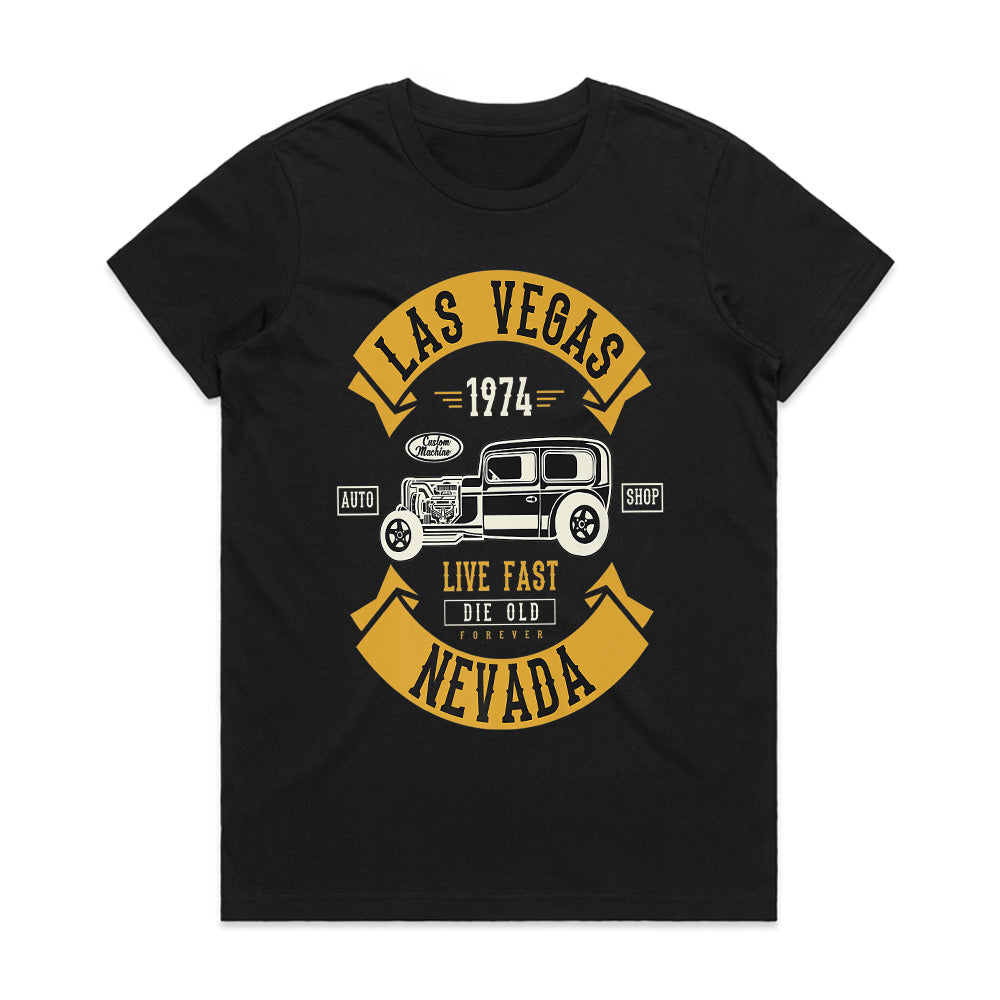 Las Vegas Vintage Hot Rod T-Shirt – Classic Muscle Car Lovers Tee