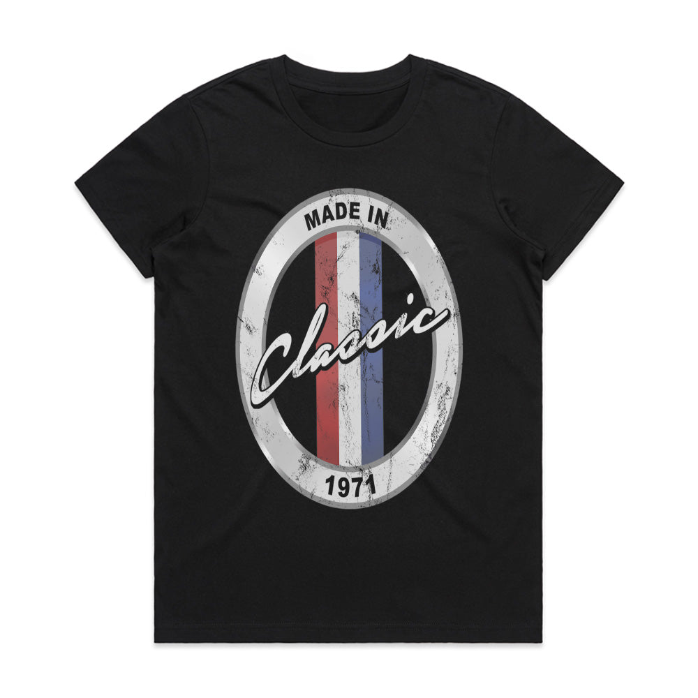 Made In 1971 Classic Vintage T-Shirt – 50th Birthday Retro Car Enthusiast Gift