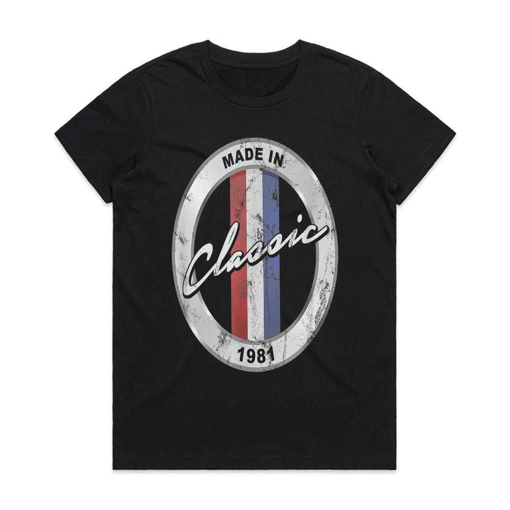 Made In 1981 Classic Vintage T-Shirt – 40th Birthday Gift for Car Enthusiasts