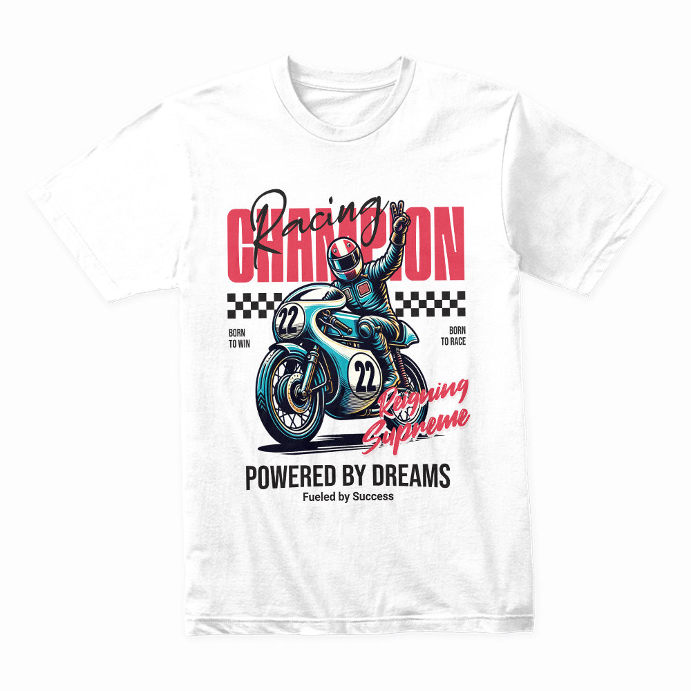 Champion Racer – Reigning Supreme Motorcycle Streetwear T-Shirt